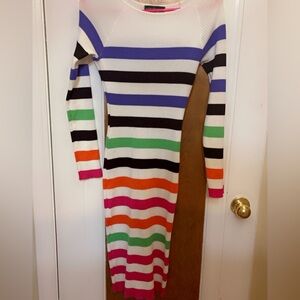 White colorful sweater dress 👗